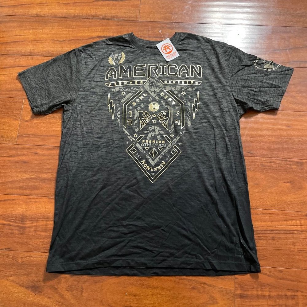 AMERICAN FIGHTER FAIRBANKS T-SHIRT GREY GOLD
